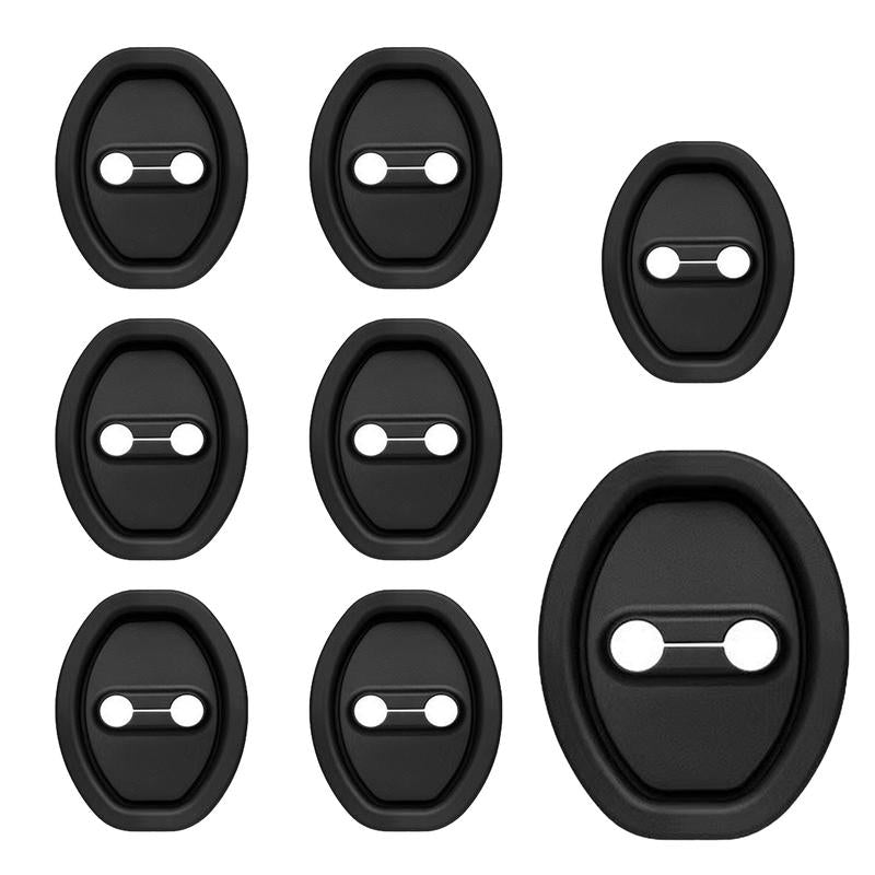 8 Counts Door Latch Lock Cover, Durable Car Accessories to Protect Door Latches, Easy Install Self-Stick Design for Auto Use