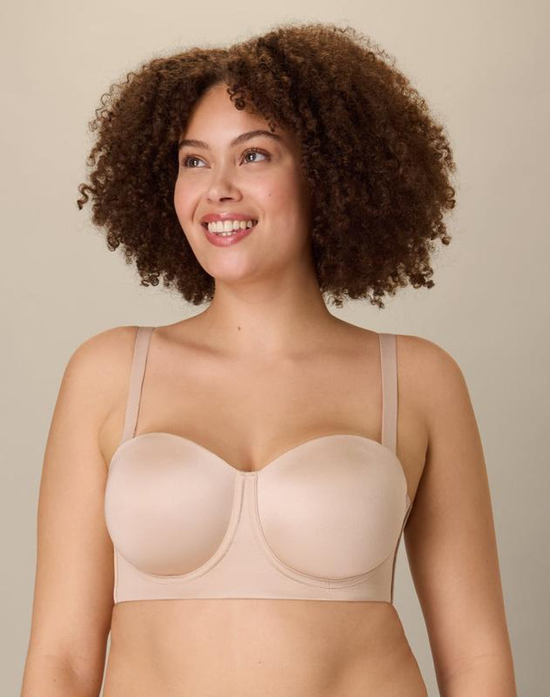 Playtex Full-Coverage Strapless Bra with Convertible Straps Moisture-Wicking Women'S Comfortable Fit Everyday Support Breathable Us4801