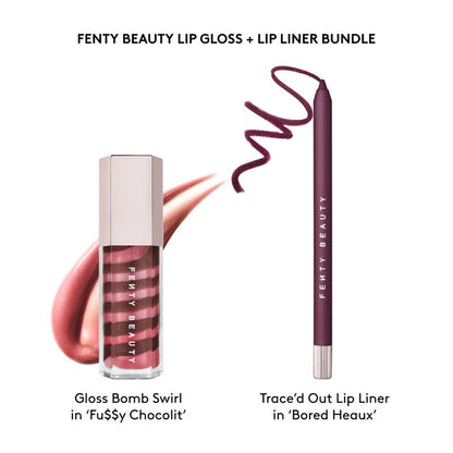Fenty Beauty Swirled Lip Essentials: Gloss Bomb Lip Gloss + Trace’D Out Lip Liner
