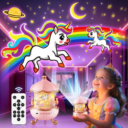 Onefire Kids Night Light，Grandparents Gift，With 15 Films+15 White Noises，Remote Control，Baby Night Light Projector，Perfect Gifts for Kids，Baby Christmas Gifts，Baby Birthday Gifts，For Ages 1-10[Energy Class F]