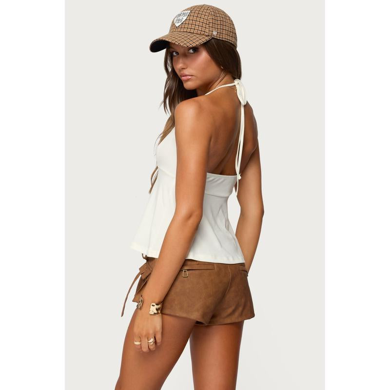 Leonora Halter Babydoll Top