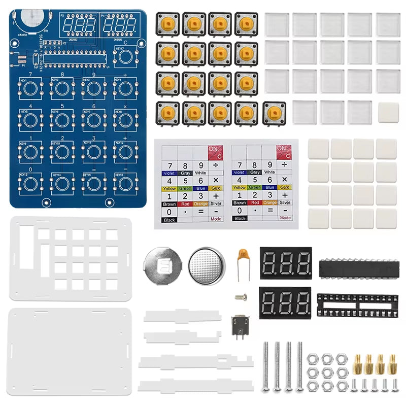 6--Digit Calculator Kit DIY Soldering Practice Kit MCU Soldering Training Experiment Practice DIY Solder Project Electronics Kit