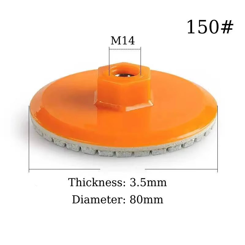 Integrated Stone Trimming/Polishing Disc for M14 Angle Grinder Dry Polishing Marble Ceramic Tile Chamfering Grinding Edge 150#