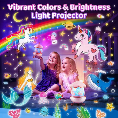 Onefire Kids Night Light，Grandparents Gift，With 15 Films+15 White Noises，Remote Control，Baby Night Light Projector，Perfect Gifts for Kids，Baby Christmas Gifts，Baby Birthday Gifts，For Ages 1-10[Energy Class F]