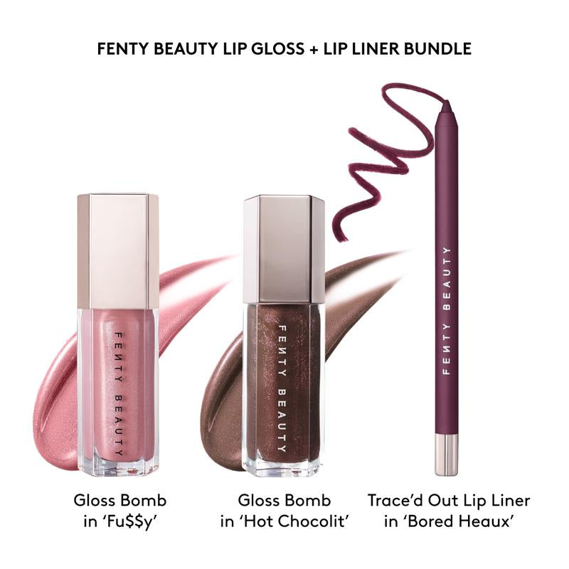 Fenty Beauty Swirled Lip Essentials: Gloss Bomb Lip Gloss + Trace’D Out Lip Liner