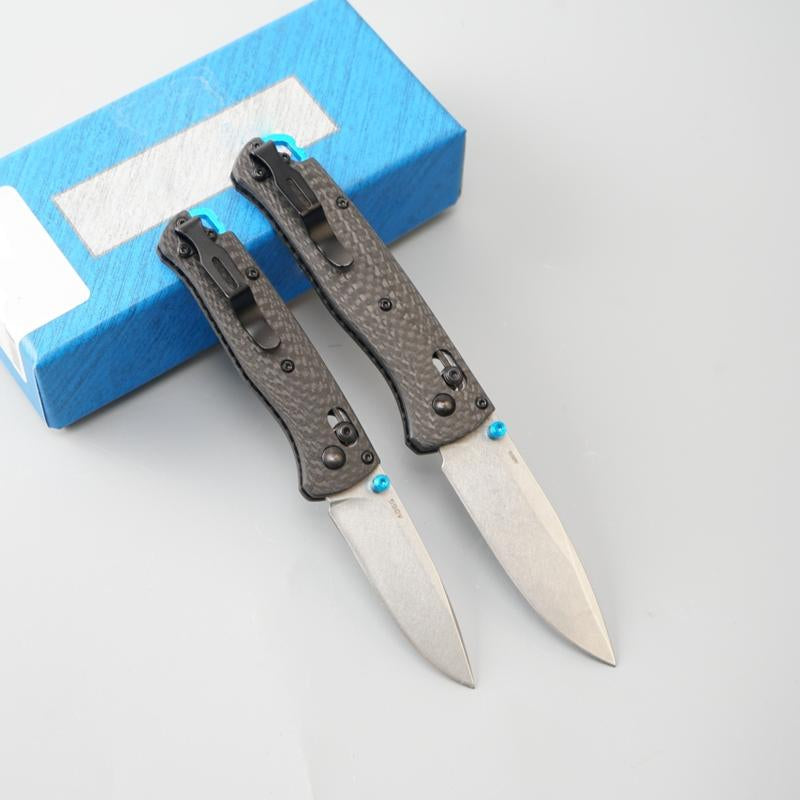 1Pc 533/535 Folding Knife, Carbon Fiber Handle, Damascus Steel Blade, Multifunctional Outdoor Portable Pocket Knife, Ultra Sharp Outdoor Hunting Knife, Suitable for Camping, Hunting, Fishing, Daily Carrying (EDC) - Halloween, Christmas Gifts