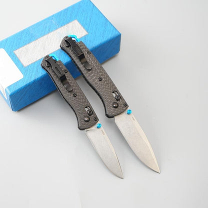 1Pc 533/535 Folding Knife, Carbon Fiber Handle, Damascus Steel Blade, Multifunctional Outdoor Portable Pocket Knife, Ultra Sharp Outdoor Hunting Knife, Suitable for Camping, Hunting, Fishing, Daily Carrying (EDC) - Halloween, Christmas Gifts