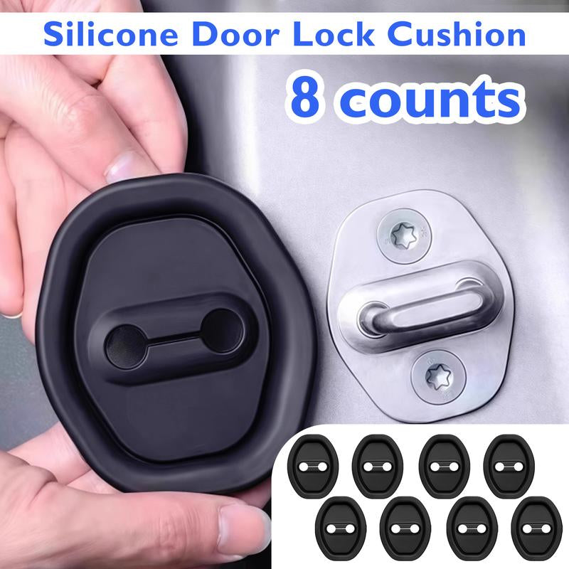 8 Counts Door Latch Lock Cover, Durable Car Accessories to Protect Door Latches, Easy Install Self-Stick Design for Auto Use
