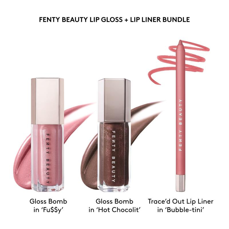 Fenty Beauty Swirled Lip Essentials: Gloss Bomb Lip Gloss + Trace’D Out Lip Liner