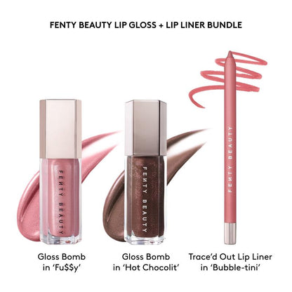 Fenty Beauty Swirled Lip Essentials: Gloss Bomb Lip Gloss + Trace’D Out Lip Liner
