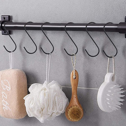 10 Pack 3.5 Inch Heavy Duty S Hooks for Plants, Outdoor, Light, Cup, Large Hangers - Black